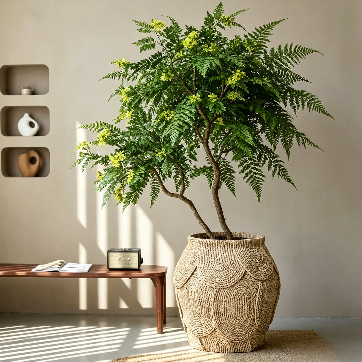 仿蒲草水泥花盆45cm落地有孔