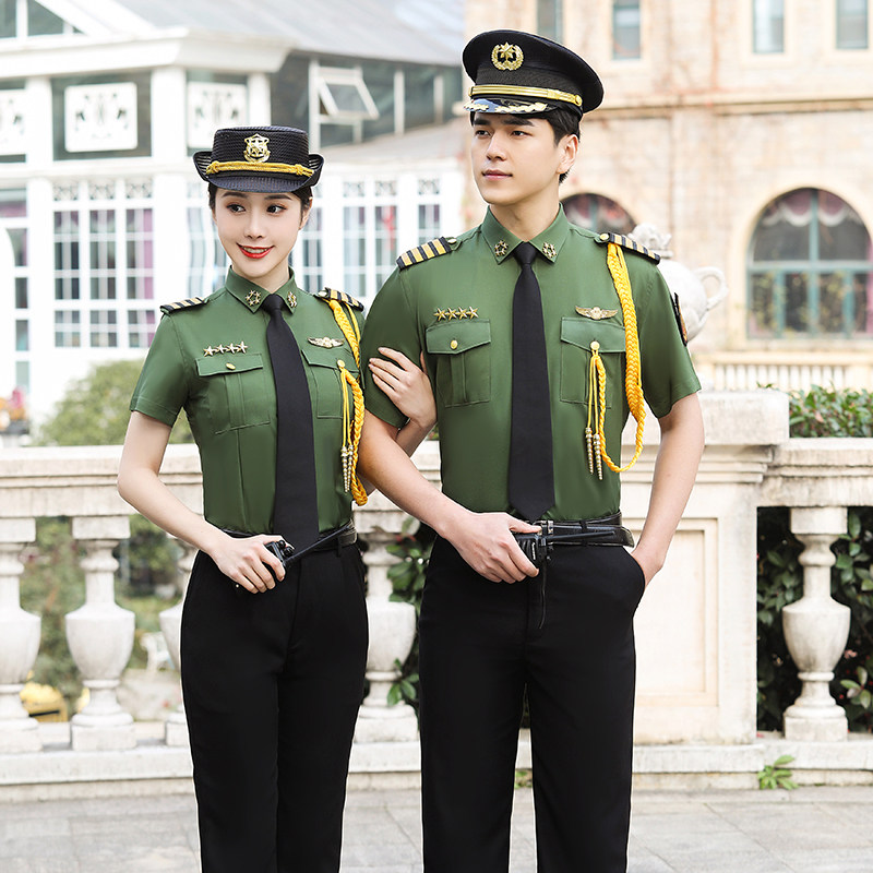 夏季短袖新式形象岗保安半袖衬衣男制服安保物业房产售楼部礼宾服