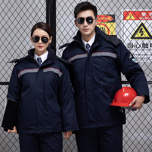 冬季加厚防静电工作服男棉衣