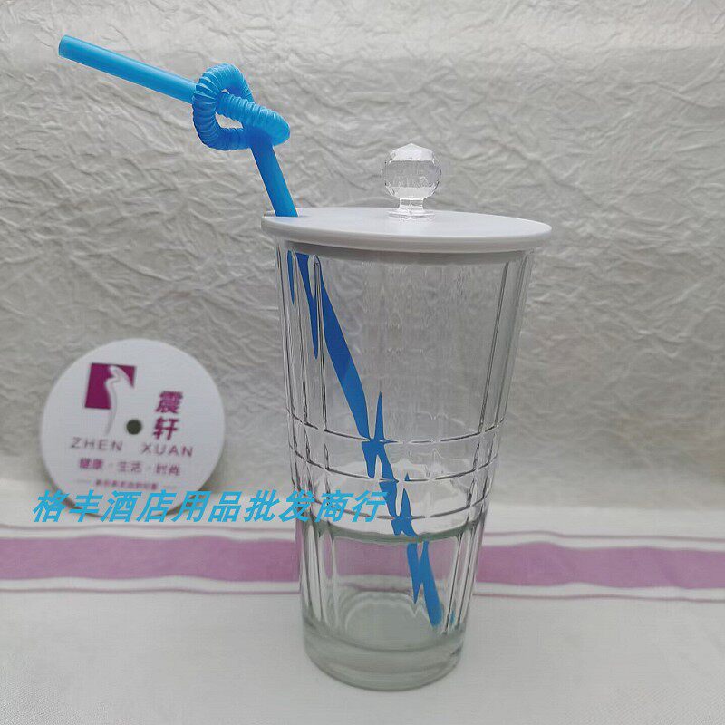 ARC法国弓箭高诺钢化玻璃杯耐热防炸茶水杯有盖防尘办公家用牛奶