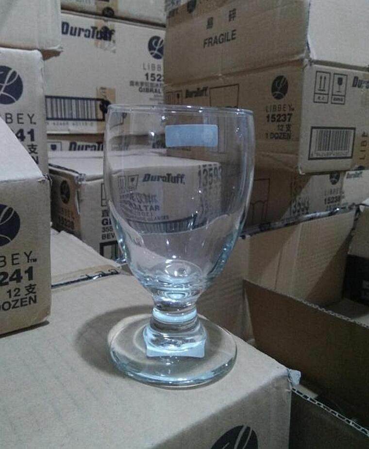 利比高脚多功能玻璃水杯红酒果汁饮料冰咖啡杯glasswatergoblet