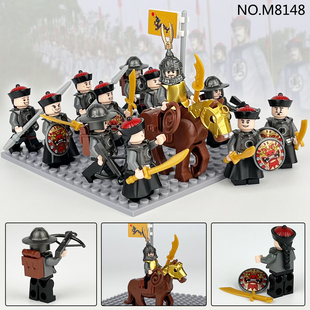 中国积木人仔清朝士兵北洋水师投名状勇士营御林军古代皇帝模型