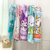 卡通可爱少女大浴巾吸水毛巾棉浴巾儿童洗澡巾沙滩大毛巾裹巾盖毯