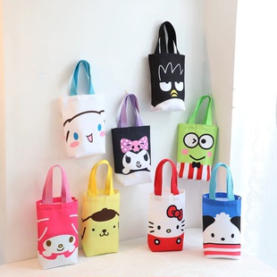 可爱帆布袋手提袋手提包小号手拎包水杯收纳袋水壶雨伞收纳袋