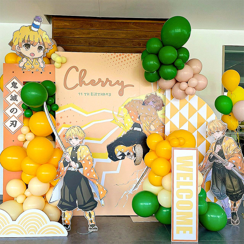 鬼刀之刃男女孩10生日宴布置装饰酒店餐厅拍照墙定制KT板气球装扮,节庆用品/礼品,气球,淘宝优惠券,粉丝福利购,淘宝优惠卷