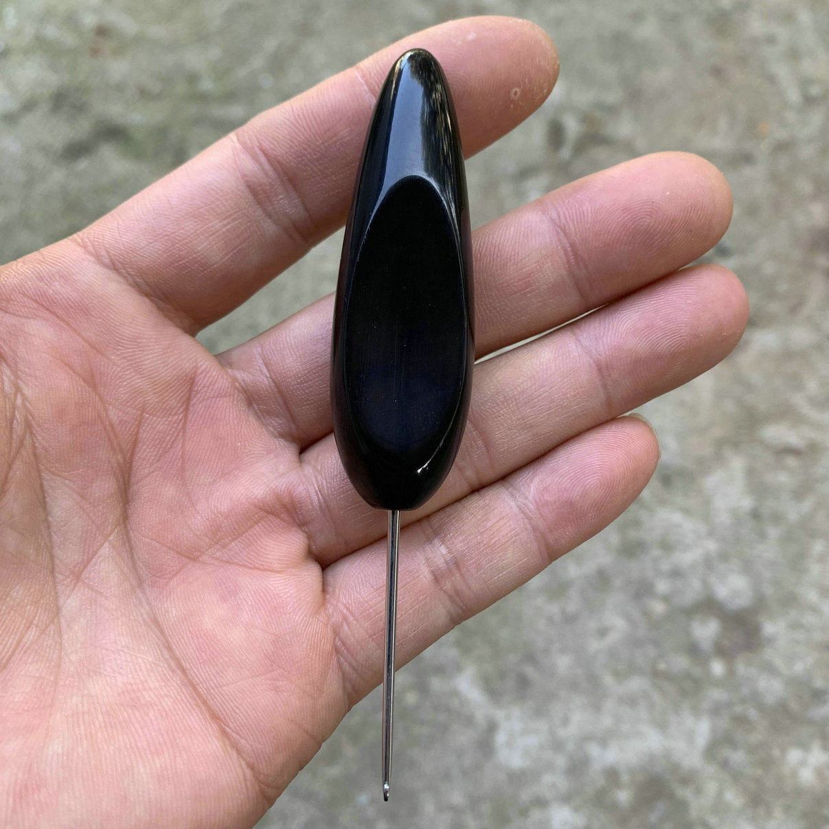 原创 长黑豆 真牛角毛衣勾针毛线蕾丝手钩编织工具微钩针柄 定做