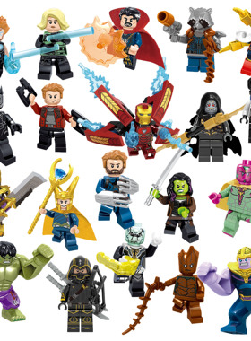 中国积木英雄3复仇者联盟4积木人仔钢铁侠MK85灭霸4拼装玩具礼物6