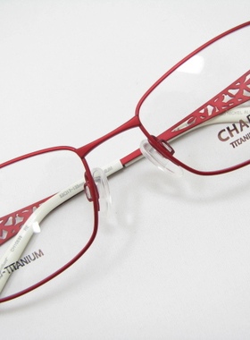 Charmant夏蒙;钛 眼镜架CH10898 RE 在红色 女士 眼镜框 幽雅