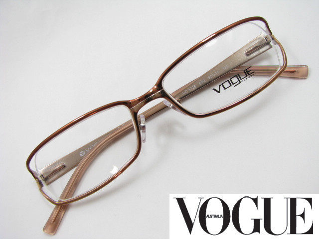 VOGUE时尚沃格金属框眼镜架VO3725茶色眼角镂空淑女眼镜框小眼镜