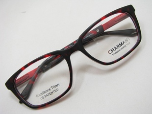 Charmant夏蒙板材近视眼镜框架CH10257 四色 时尚复古男女款