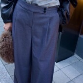 0947 气质通勤直筒裤 TTDP 天天家极简风设计感高腰显瘦羊毛西裤