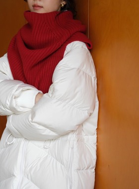 【TTDP】天天家复古氛围感百搭万能羊绒羊毛领披肩针织围脖08117