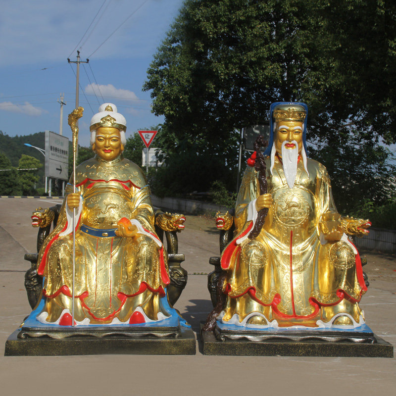 慈慧佛具 厂家直销树脂佛像1米6土地公婆寺庙土地公佛像 土地婆婆