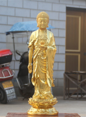 厂家直销树脂贴金释迦佛