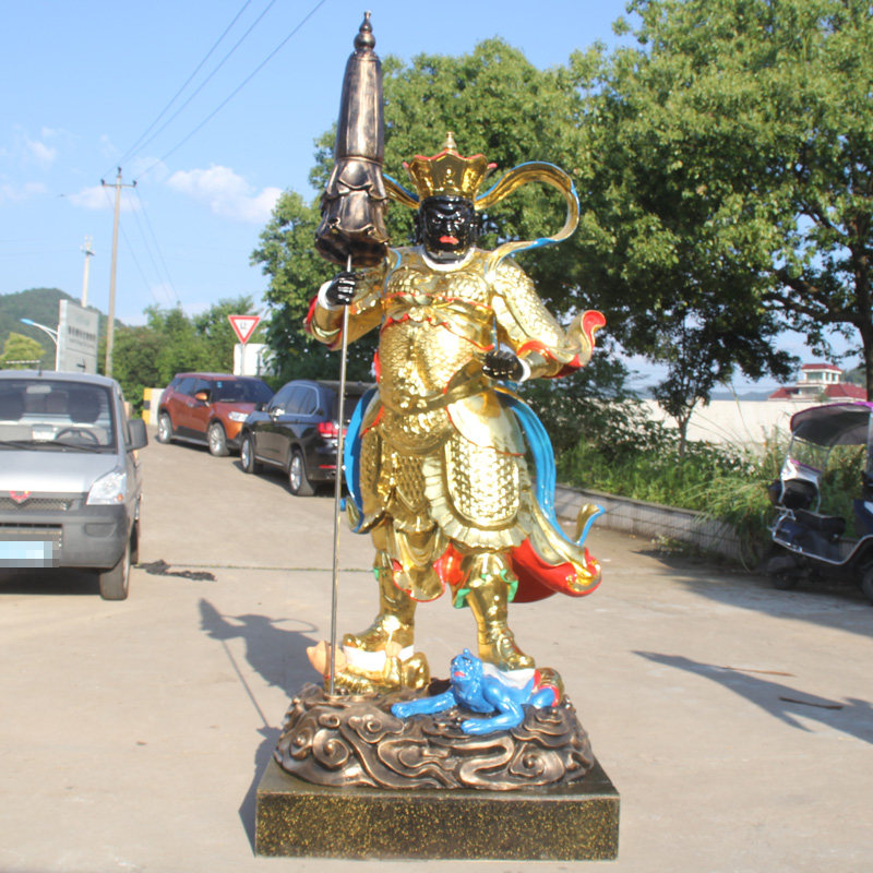 厂家直销树脂佛像2米3站四大天王佛像贴金彩绘四大天王神像