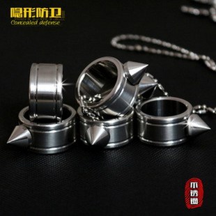 指虎扳指尖头指环 户外男女防狼车载防身器 破窗武器 防卫戒指