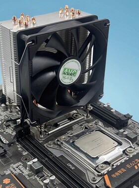 AVC6铜管CPU散热器 1700台式机电脑X58X79 X9912CM静音风扇1155