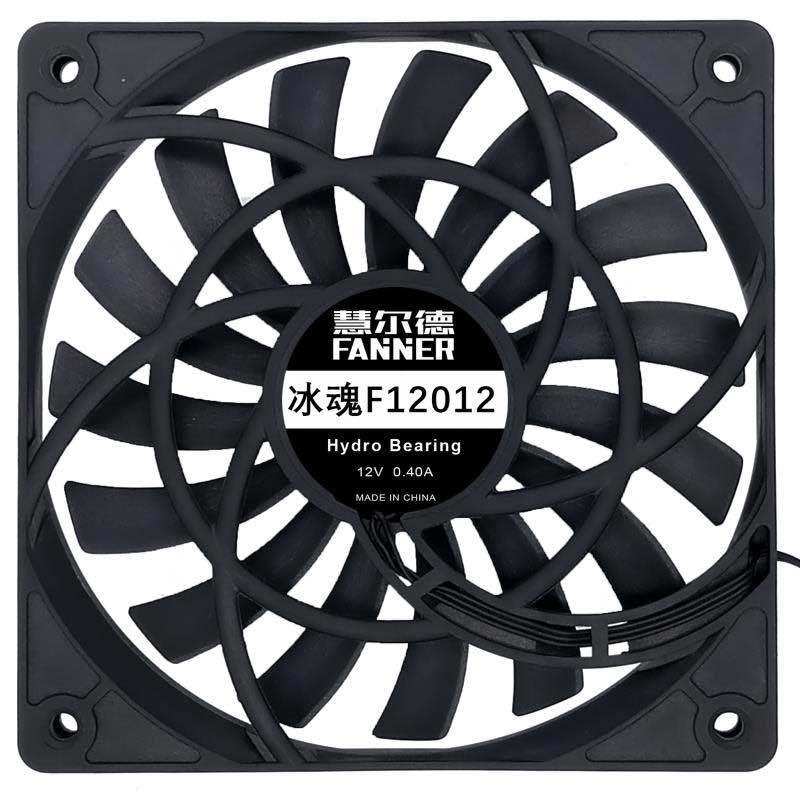 12012超薄机箱风扇大风力镰刀状PWM智能调速CPU散热器台式