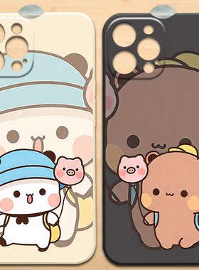 气球一二布布情侣手机壳适用于iPhone17苹果16promaxOPPOreno14华为pura70VIVOiqooneo8小米三星