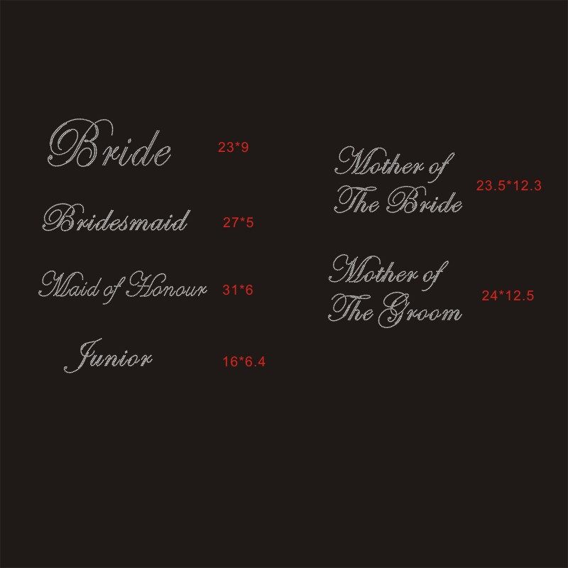 晨袍后背烫钻成品图新娘伴娘烫钻英文可定制可换色1133