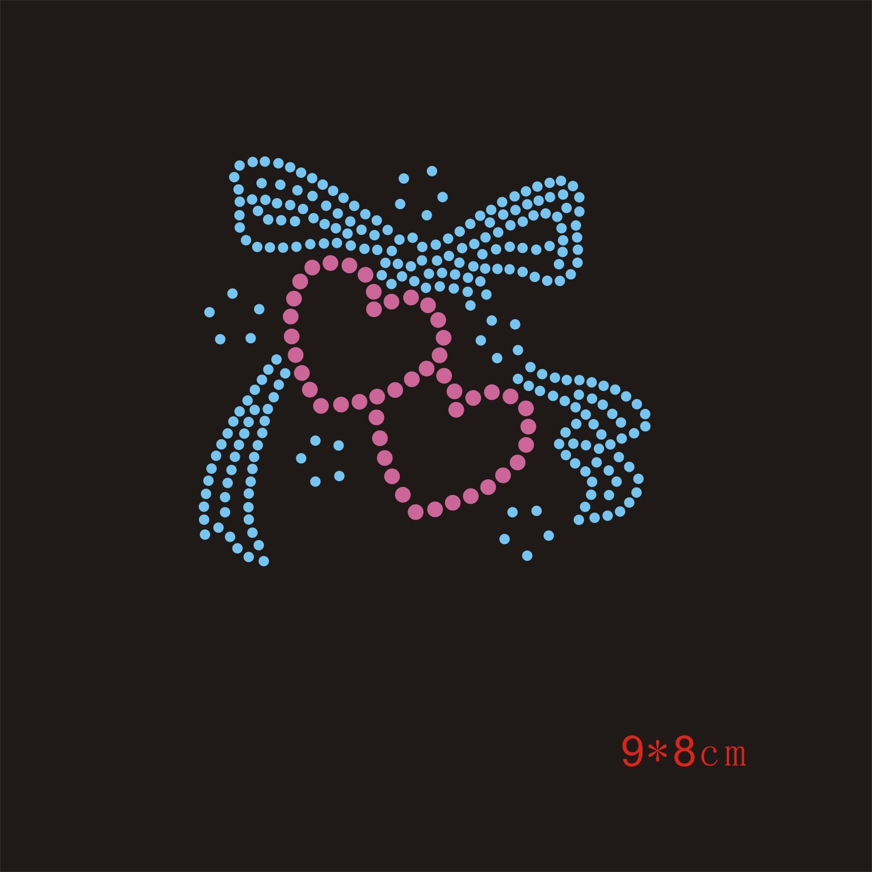 可换色蝴蝶结博美烫钻中东钻