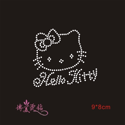 KITTY猫烫钻可换色可定制