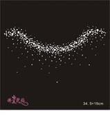 烫钻烫图满天星成品图领口图一字领领口贴钻水钻DIY772