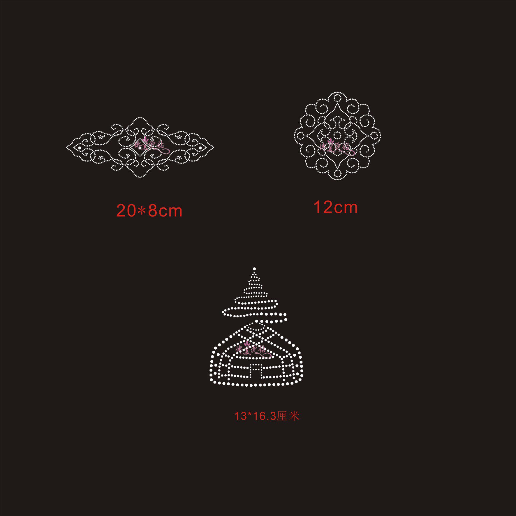 新款烫钻图内蒙元素烫钻围巾烫钻1178