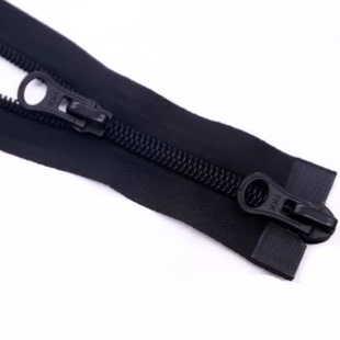 YKK5号尼龙双头双开尾65cm黑色外套拉链休闲服短款羽绒服拉锁工厂