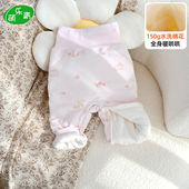 按扣式 冬季 加厚大屁屁高腰护肚夹棉免脱裤 婴儿棉裤 子宝宝保暖裤