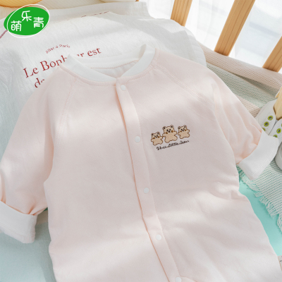 轻便保暖弹力保暖宝宝夹棉连体衣