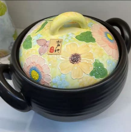 濑户烧3升日式陶瓷耐高温砂锅
