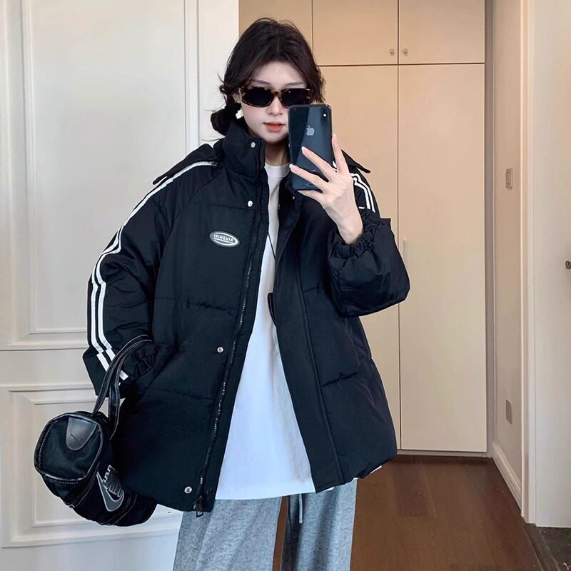 短款白鸭羽绒服女2025冬季学生加厚黑色棉袄韩系小个子棉衣外套男