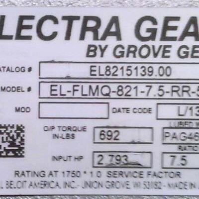 美国ELECTRA GEAR减速机EL-FLMQ-821-7.5-RR-56询价