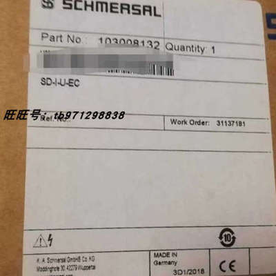 Schmersal 103008132 施迈赛全新网关模块 SD-I-U-EC 31127181议