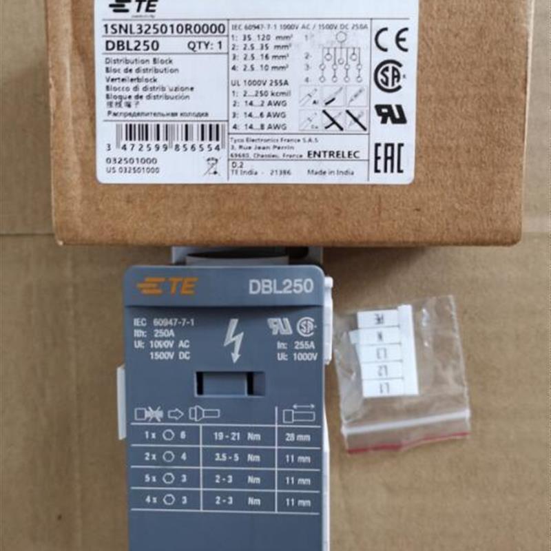 /TE 配电型接线端子   DBL250     1SNL325010R0000询价