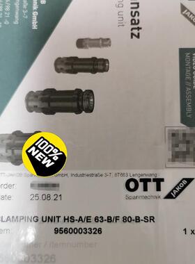 OTT-JAKOB 主轴拉爪9560003326 议价询价