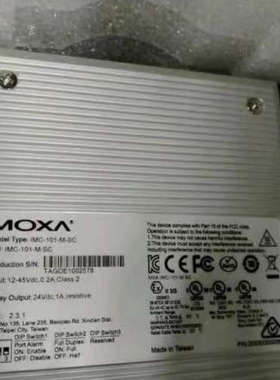 MOXA IMC-101-M-SC，摩莎 10/100BaseT(X) 转100BaseFX 光电转换