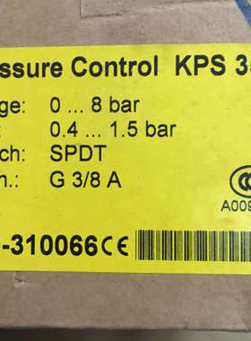 KPS35 060-310066Danfoss 丹佛斯KPS35 G3/8  0-8bar SPDT议价