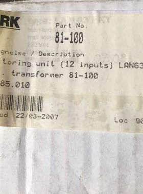 YORK 81-100 YORK Monitoring unit 12 inputs LAN63-PKT议价