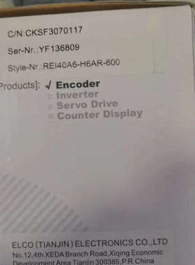 宜科ELCO绝对旋转编码器REI40A6-H6AR-600 YF136809 CKSF30701117