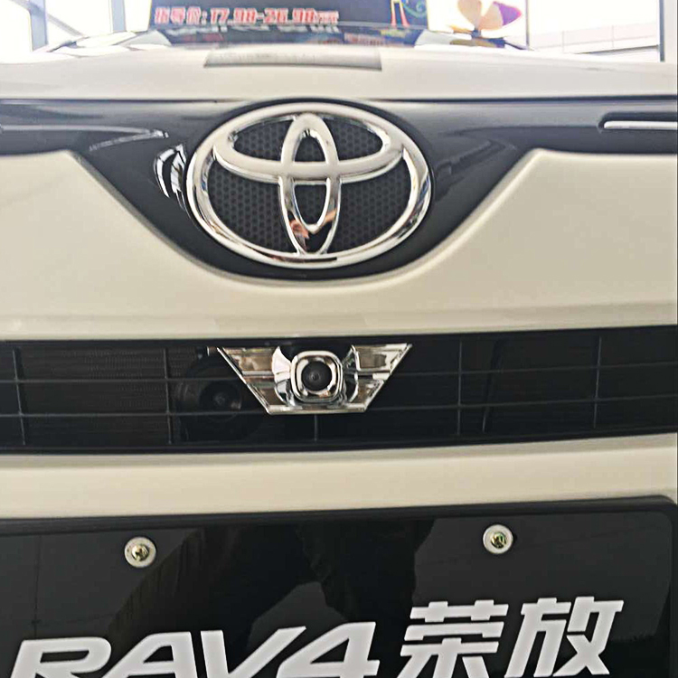 荣放前摄像头饰框新rav4改装摄像头亮片框16RAV4摄像头保护亮片