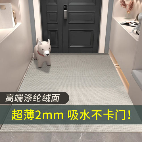 超薄入户地垫2mm不卡门高端编织进门脚垫门垫可机洗吸水防滑地毯