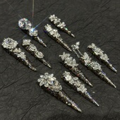 爆闪美甲长款 116哥特星芒 54mm纯手工穿戴甲满钻蝴蝶流苏