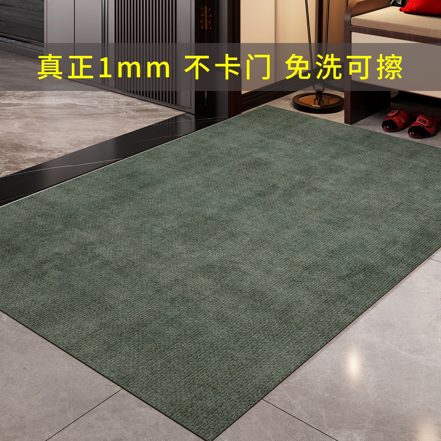 超薄1mm不卡门免打理门垫入户门地垫玄关地毯免洗PVC换鞋凳脚垫子