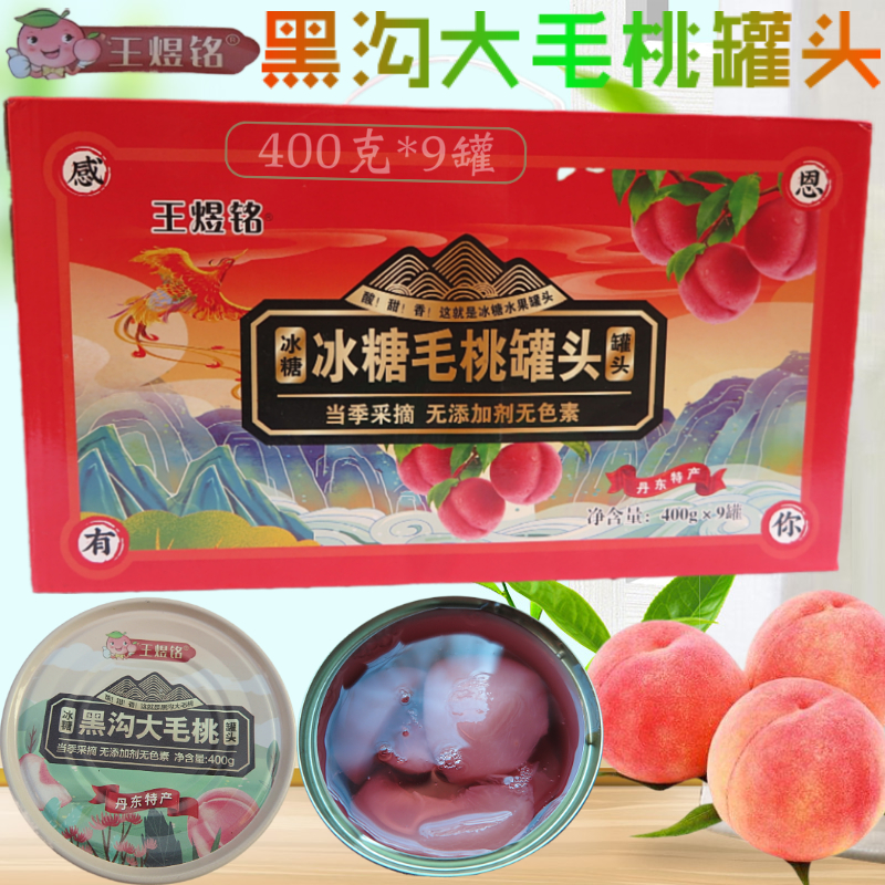 丹东王煜铭黑沟毛桃草莓蓝莓罐头