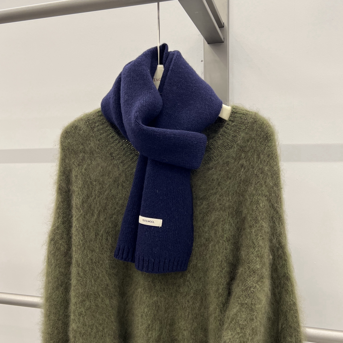 韩版简约百搭时尚纯色羊毛围巾