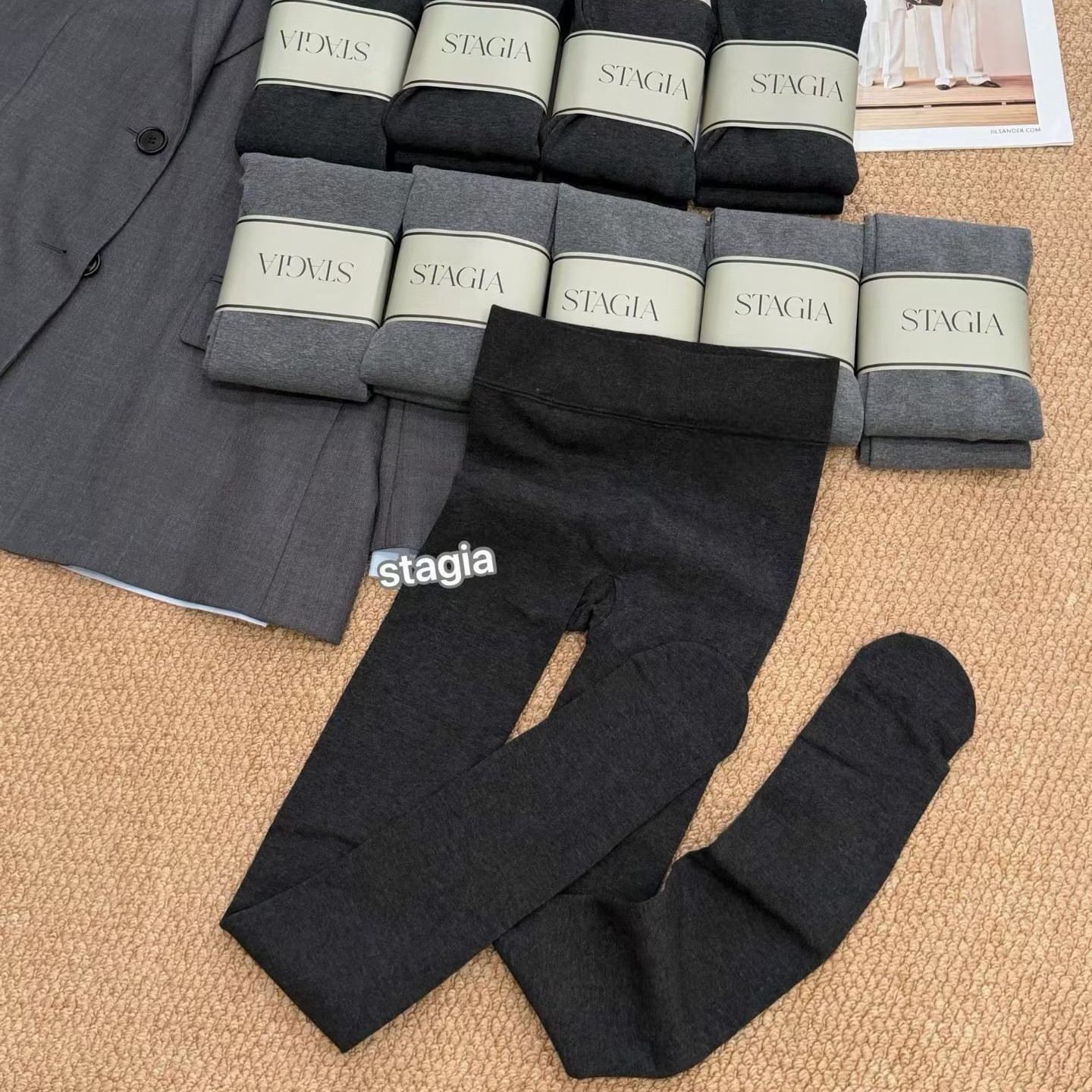 简约提臀收腹显瘦连裤袜女薄绒