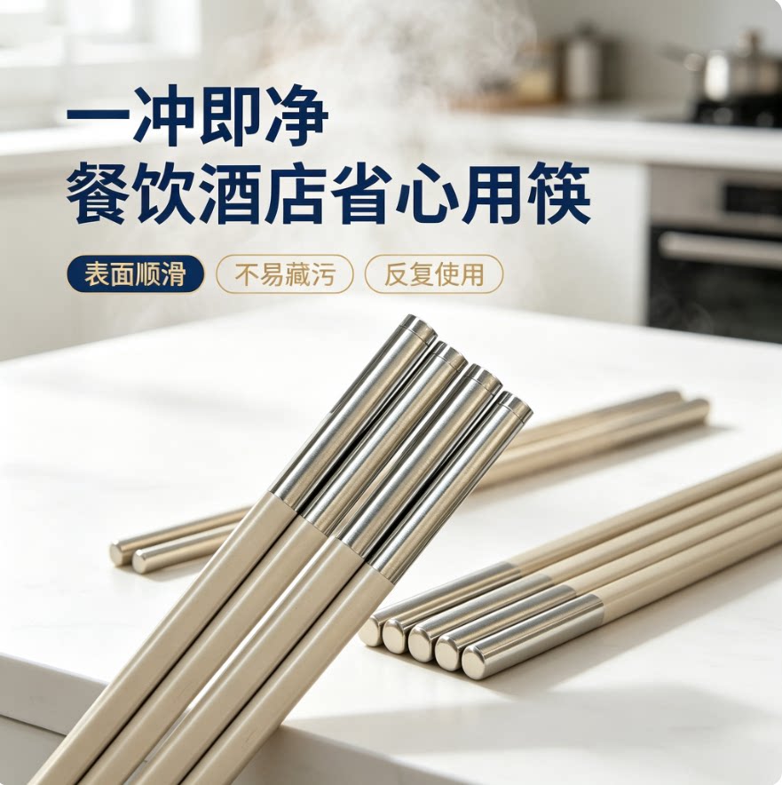 商用合金筷防滑防霉抗菌耐高温