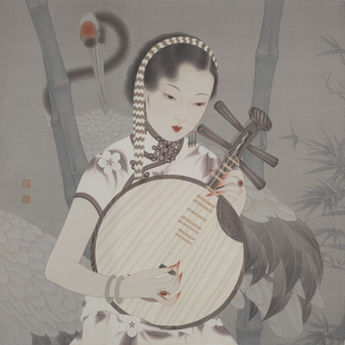 李晶老师工笔手提肩背帆布袋